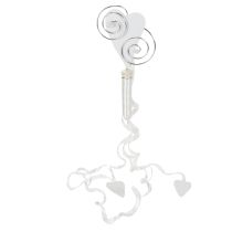Artikel Bänkhängare med rör och hjärta, 18 cm, 6 stycken