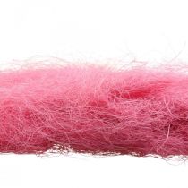 Artikel Hantverksmaterial, sisal gräs, naturmaterial rosa 300g