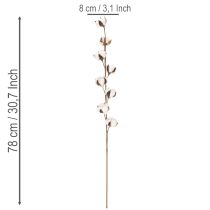 Artikel Konstgjord bomullskvist med 8 riktiga blommor, 78 cm