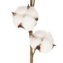 Artikel Konstgjord bomullskvist med 8 riktiga blommor, 78 cm