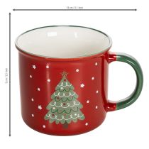 Artikel Julmugg med julgransmotiv, 9 cm