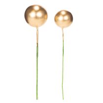 Artikel Konstgjorda gyllene bärbollar på tråd för festliga arrangemang, 2 cm, 48 stycken