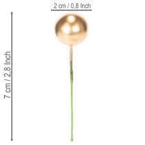 Artikel Konstgjorda gyllene bärbollar på tråd för festliga arrangemang, 2 cm, 48 stycken
