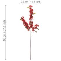 Artikel Konstgjord gren med röda bär och blad, 96 cm