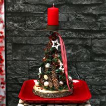 Artikel Presentband med söm 15mm 20m rödrutigt