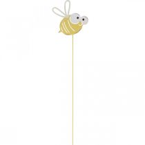 Artikel Bi som plugg, fjäder, trädgårdsdekoration, metall bi gul, vit L54cm 3st