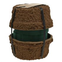 Artikel Våtblommigt skum med skål för blommor H10cm Ø16cm 2 st