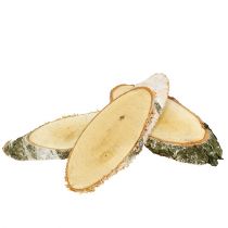 Björkskivor ovala naturliga träskivor dekoration 18-22cm 10 st