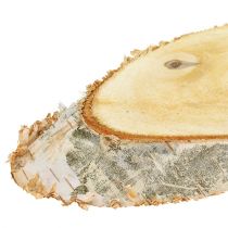 Artikel Ovala björkskivor, naturliga träskivor, dekorativa, 18-22 cm, 10-delars set, trädekoration, graverad