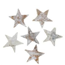 Artikel Björkstjärnor mini 2cm - 2,5cm vitkalkade 150p