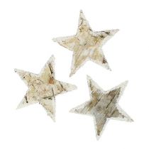 Artikel Björkstjärnor natursnötäckta 6,5cm 30 st