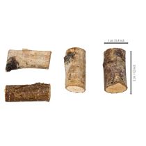 Artikel Dekorativa björkträbitar med bark för hantverk, 3 cm, 300 g