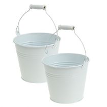 Artikel Plåthink vit Ø14cm H12cm 6 st