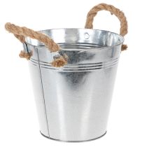 Artikel Glansig metallhink med rephandtag, Ø18 cm