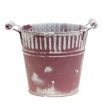 Artikel Plåthink lila vit tvättad Ø19cm H17cm 1 st