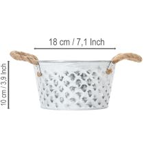 Artikel Plåtskål med rephandtag Ø18cm H10cm
