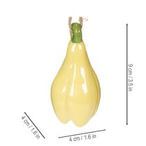 Artikel Keramiska blomhängen, glad design, blommönster, vårdekoration, 9 cm, 6 stycken