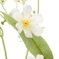 Artikel Dekorativ äppelblomskvist som konstgjord blomma för ljusa vardagsrumsdetaljer, krämfärgad, 108 cm, 2 stycken