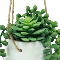 Artikel Hängkorgar suckulenter konstgrönt assorterad 18cm 3st