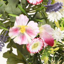 Artikel Blomkrans konstgjorda vårblommor krämrosa Ø33cm