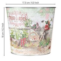 Artikel Små metallkrukor, färgade, Fresh Garden, 16 cm höga, 2 stycken