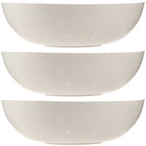 Artikel Blomskål plastskål i beige melerad Ø30cm 3st