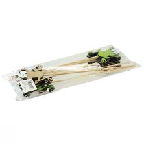 Artikel Blompropp groda rolig dekorativ plugg trä 7,5cm 12st