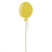 Artikel Blomplugg bukett dekoration tårt topper ballong gul 28cm 8st