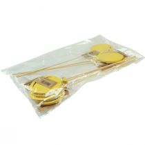 Artikel Blomplugg bukett dekoration tårt topper ballong gul 28cm 8 st