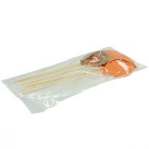 Artikel Blomplugg bukett dekoration tårt topper ballong orange 28cm 8 st