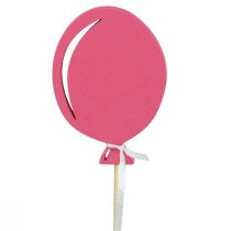 Artikel Blomplugg bukett dekoration tårt topper ballong rosa 28cm 8 st