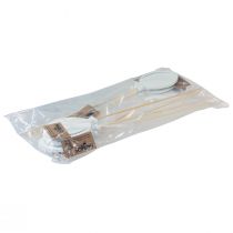 Artikel Blomplugg bukett dekoration tårt topper ballong vit 28cm 8 st