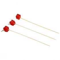 Artikel Blomplugg julpaket dekoration röd 2,5cm 15 st