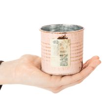 Artikel Blomkruka dekorativ burk laxfärgad metall örtburk Ø8cm H7.5cm