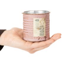 Artikel Blomkruka dekorativ plåt rund antik ros metallplanter Ø8cm H7,5cm