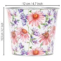 Artikel Blomkruka, vårdekoration, planteringslåda, metall, Ø12 cm, H10,5 cm