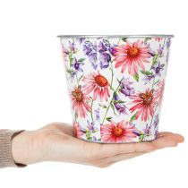 Artikel Blomkruka, vårdekoration, planteringslåda, metall, Ø14cm H12,5cm