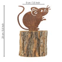Artikel Blomkruka i trä, bark och musrost, H24cm