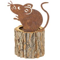 Artikel Blomkruka i trä, bark och musrost, H24cm