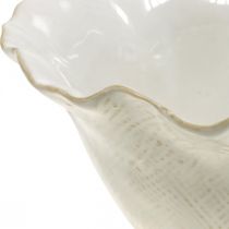 Artikel Blomkruka keramisk kruka blombägare växtkruka vit Ø19cm