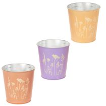 Artikel Blomkruka i pastellfärger med blommönster 12 cm, 3-pack