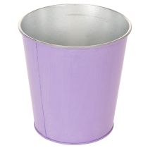 Artikel Rund pastellfärgad blomkruka med blommotiv för krukväxter, 12 cm, 3 stycken
