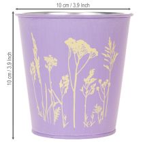 Artikel Överkrukor i metall med blommotiv och pastellfärger, 10 cm, 3-pack
