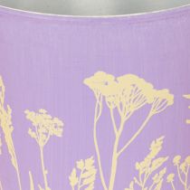 Artikel Överkrukor i metall med blommotiv och pastellfärger, 10 cm, 3-pack