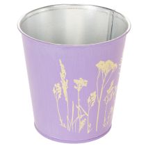 Artikel Överkrukor i metall med blommotiv och pastellfärger, 10 cm, 3-pack