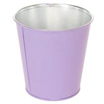 Artikel Överkrukor i metall med blommotiv och pastellfärger, 10 cm, 3-pack