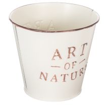 Artikel Blomkruka i zink, creme, Ø15cm H13,5cm