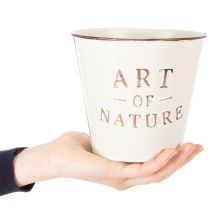 Artikel Blomkruka i zink, creme, Ø15cm H13,5cm