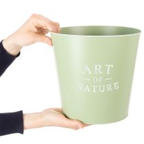 Artikel Blomkruka i zink, metallkruka, mintgrön, Ø22cm, H21cm
