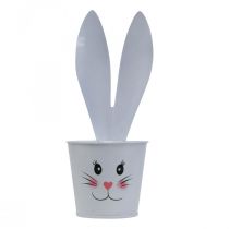 Blomkruka kaninkruka metall vit påskdekoration Ø8cm H20,5cm 4st